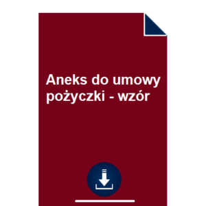 aneks-do-umowy-pozyczki-wzor