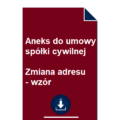 aneks-do-umowy-spolki-cywilnej-zmiana-adresu-wzor