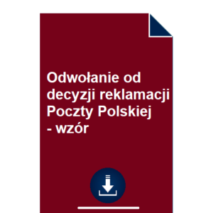 odwolanie-od-decyzji-reklamacji-poczty-polskiej-wzor