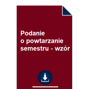 podanie-o-powtarzanie-semestru-wzor