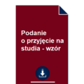 podanie-o-przyjecie-na-studia-wzor