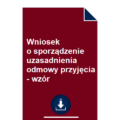 wniosek-o-sporzadzenie-uzasadnienia-odmowy-przyjecia-wzor