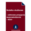 notatka-sluzbowa-odmowa-przyjecia-wypowiedzenia-wzor