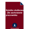 notatka-sluzbowa-zle-zachowanie-pracownika-wzor