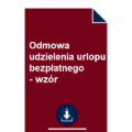 odmowa-udzielenia-urlopu-bezplatnego-wzor