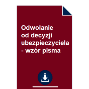 odwolanie-od-decyzji-ubezpieczyciela-wzor-pisma