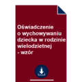 oswiadczenie-o-wychowywaniu-dziecka-w-rodzinie-wielodzietnej-wzor