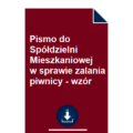 pismo-do-spoldzielni-mieszkaniowej-w-sprawie-zalania-piwnicy-wzor