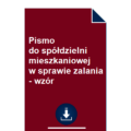 pismo-do-spoldzielni-mieszkaniowej-w-sprawie-zalania-wzor