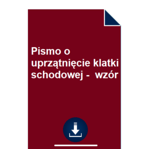 pismo-o-uprzatniecie-klatki-schodowej-wzor