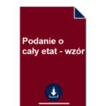 podanie-o-caly-etat-wzor