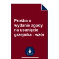 prosba-o-wydanie-zgody-na-usuniecie-grzejnika-wzor