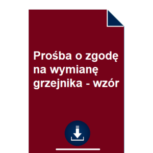 prosba-o-zgode-na-wymiane-grzejnika-wzor