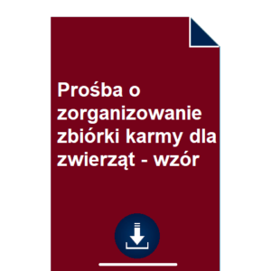 prosba-o-zorganizowanie-zbiorki-karmy-dla-zwierzat-wzor