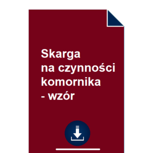 skarga-na-czynnosci-komornika-wzor