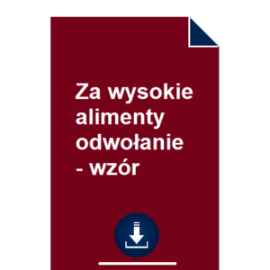 za-wysokie-alimenty-odwolanie-wzor