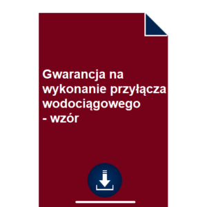 gwarancja-na-wykonanie-przylacza-wodociagowego-wzor