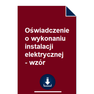 oswiadczenie-o-wykonaniu-instalacji-elektrycznej-wzor