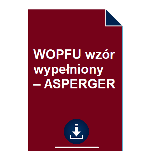 WOPFU wzór wypełniony – ASPERGER
