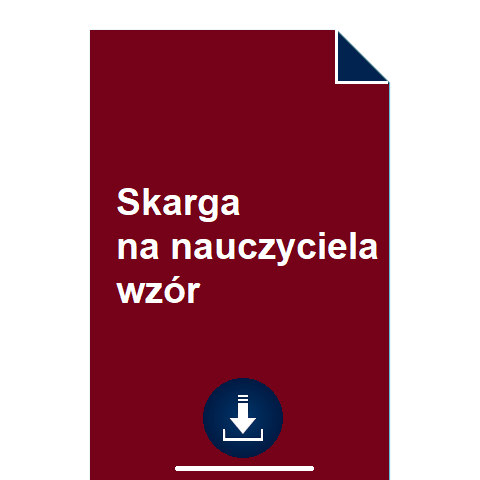skarga-na-nauczyciela-wzor