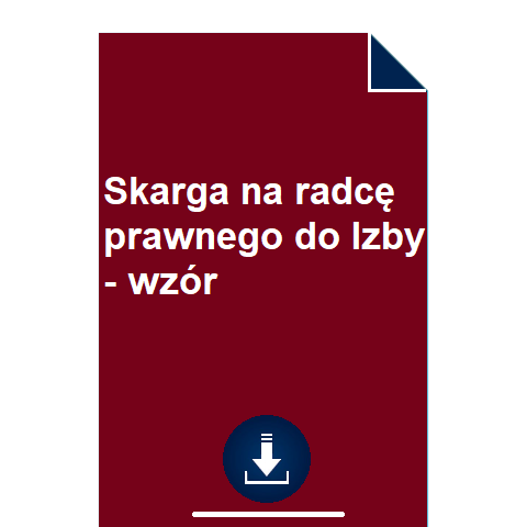 skarga-na-radce-prawnego-do-izby-wzor